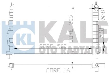 Радіатор охолодження MAZDA 121, FORD FIESTA, KALE OTO RADYATOR (341920) Радіатор охолодження MAZDA 121, FORD FIESTA, KALE OTO RADYATOR (341920)