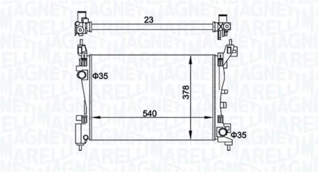 Радіатор охолодження FIAT FIORINO, MAGNETI MARELLI (350213899000) Радіатор охолодження FIAT FIORINO, MAGNETI MARELLI (350213899000)