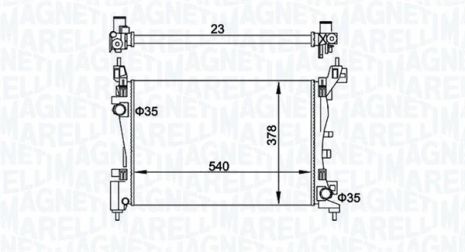 Радіатор охолодження FIAT FIORINO, MAGNETI MARELLI (350213899000) Радіатор охолодження FIAT FIORINO, MAGNETI MARELLI (350213899000)