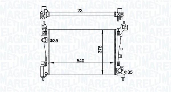 Радіатор охолодження FIAT FIORINO, MAGNETI MARELLI (350213899000) Радіатор охолодження FIAT FIORINO, MAGNETI MARELLI (350213899000)
