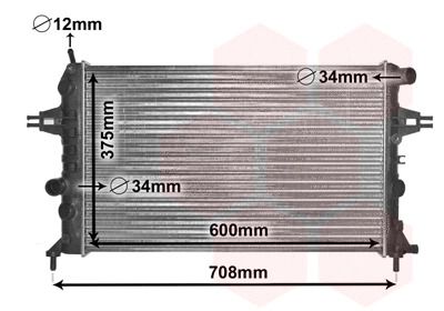 Радіатор охолодження OPEL ASTRA, Van Wezel (37002296) Радіатор охолодження OPEL ASTRA, Van Wezel (37002296)