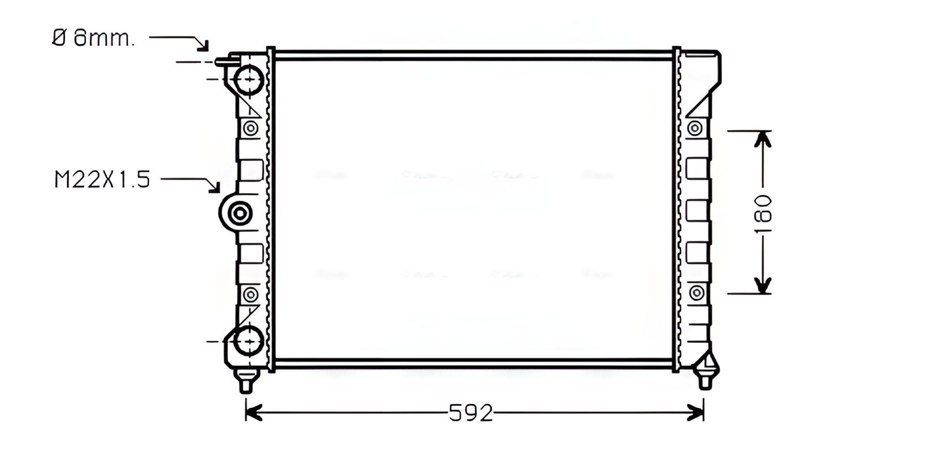 Радіатор охолодження для VW PASSAT, AVA COOLING (VN2011) Радіатор охолодження для VW PASSAT, AVA COOLING (VN2011)