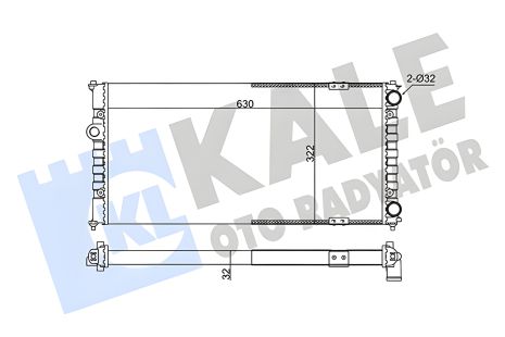 Радиатор охлаждения для VW POLO, SEAT IBIZA, KALE OTO RADYATOR (351230)