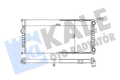 Радиатор охлаждения для VW POLO, SEAT IBIZA, KALE OTO RADYATOR (351230) Радиатор охлаждения для VW POLO, SEAT IBIZA, KALE OTO RADYATOR (351230)
