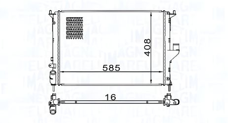 Радиатор охлаждения для LADA LARGUS, RENAULT LOGAN, MAGNETI MARELLI (350213160900)