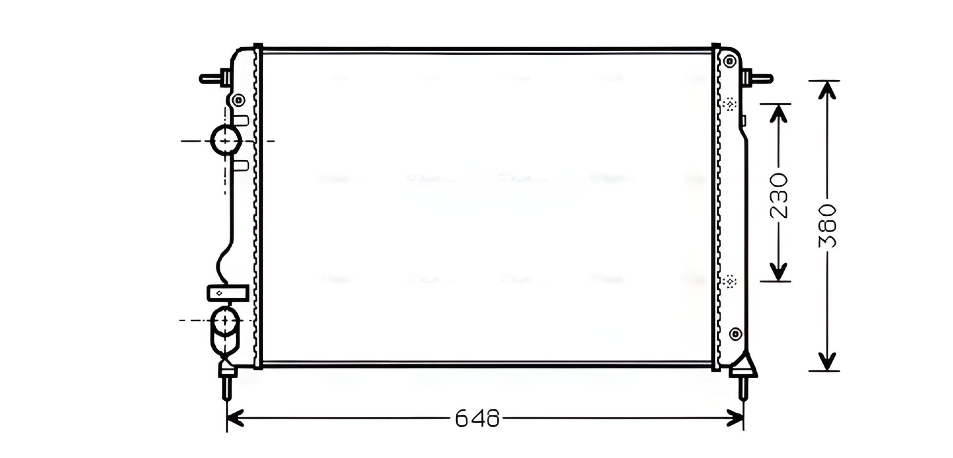 Основний радіатор охолодження DACIA LOGAN, RENAULT LOGAN, AVA COOLING (RTA2312) Основний радіатор охолодження DACIA LOGAN, RENAULT LOGAN, AVA COOLING (RTA2312)