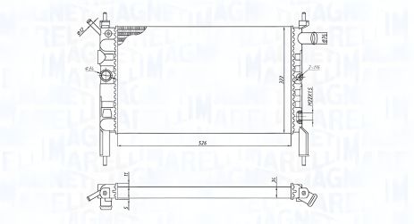 Система охолодження PEUGEOT 206, MAGNETI MARELLI (350213193800)