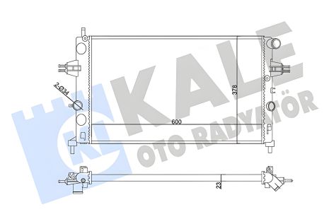 Охлаждающий радиатор VAUXHALL ASTRA, OPEL ASTRA, KALE OTO RADYATOR (356965)