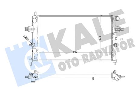 Радіатор охолодження VAUXHALL ASTRA, OPEL ASTRA, KALE OTO RADYATOR (356965) Радіатор охолодження VAUXHALL ASTRA, OPEL ASTRA, KALE OTO RADYATOR (356965)