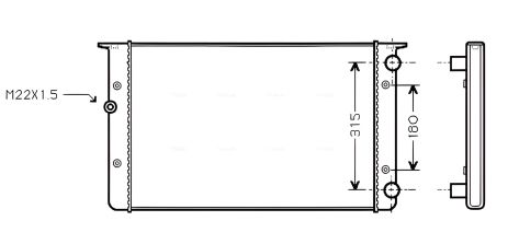 Радіатор охолодження для VW VENTO, AVA (VNA2105)