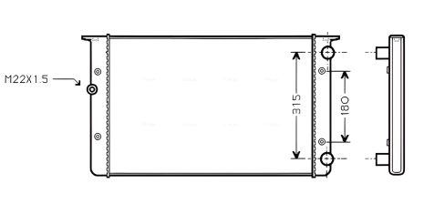 Охлаждающий радиатор для VW VENTO от AVA (VNA2105)