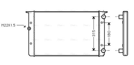 Радиатор охлаждения VW VENTO, AVA (VNA2105)