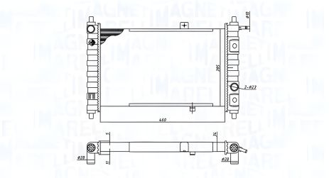Радіатор охолодження для DAEWOO MATIZ, MAGNETI MARELLI (350213188200)