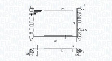 Радіатор охолодження DAEWOO MATIZ, MAGNETI MARELLI (350213188200) Радіатор охолодження DAEWOO MATIZ, MAGNETI MARELLI (350213188200)