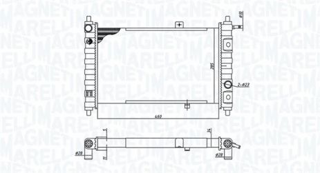 Радіатор охолодження DAEWOO MATIZ, MAGNETI MARELLI (350213188200) Радіатор охолодження DAEWOO MATIZ, MAGNETI MARELLI (350213188200)