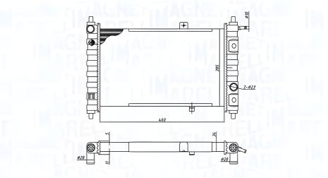 Радіатор охолодження для DAEWOO MATIZ, MAGNETI MARELLI (350213188200)