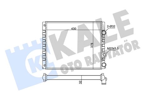Радиатор охлаждения SEAT AROSA, VW POLO, KALE OTO RADYATOR (348270)