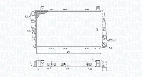 Радіатор охолодження SKODA FAVORIT, MAGNETI MARELLI (350213189700) Радіатор охолодження SKODA FAVORIT, MAGNETI MARELLI (350213189700)