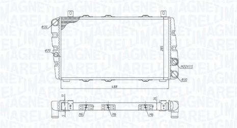 Радіатор охолодження SKODA FAVORIT, MAGNETI MARELLI (350213189700) Радіатор охолодження SKODA FAVORIT, MAGNETI MARELLI (350213189700)