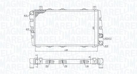 Радіатор охолодження SKODA FAVORIT, MAGNETI MARELLI (350213189700) Радіатор охолодження SKODA FAVORIT, MAGNETI MARELLI (350213189700)