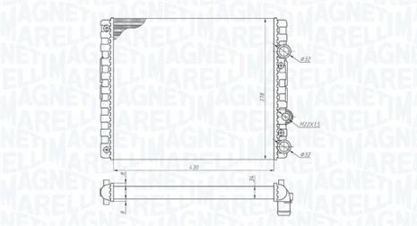 Радіатор охолодження SEAT AROSA, VW POLO, MAGNETI MARELLI (350213192900) Радіатор охолодження SEAT AROSA, VW POLO, MAGNETI MARELLI (350213192900)