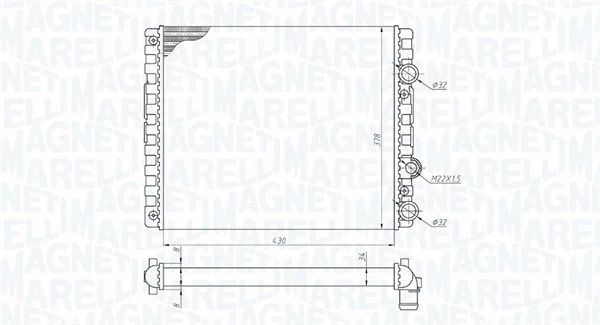 Радіатор охолодження SEAT AROSA, VW POLO, MAGNETI MARELLI (350213192900) Радіатор охолодження SEAT AROSA, VW POLO, MAGNETI MARELLI (350213192900)