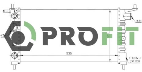 Радіатор охолодження CHEVROLET 1300150, PROFIT (17400383) Радіатор охолодження CHEVROLET 1300150, PROFIT (17400383)