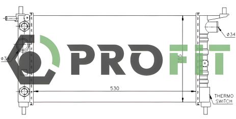 Охладительный радиатор для CHEVROLET 1300150, PROFIT (17400383)