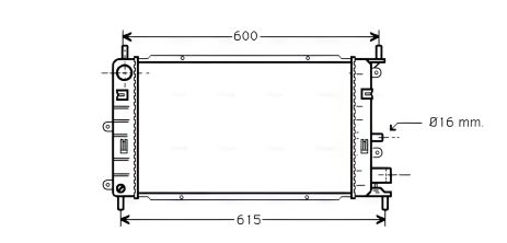 Охлаждающий радиатор FORD ORION, AVA COOLING (FD2149)