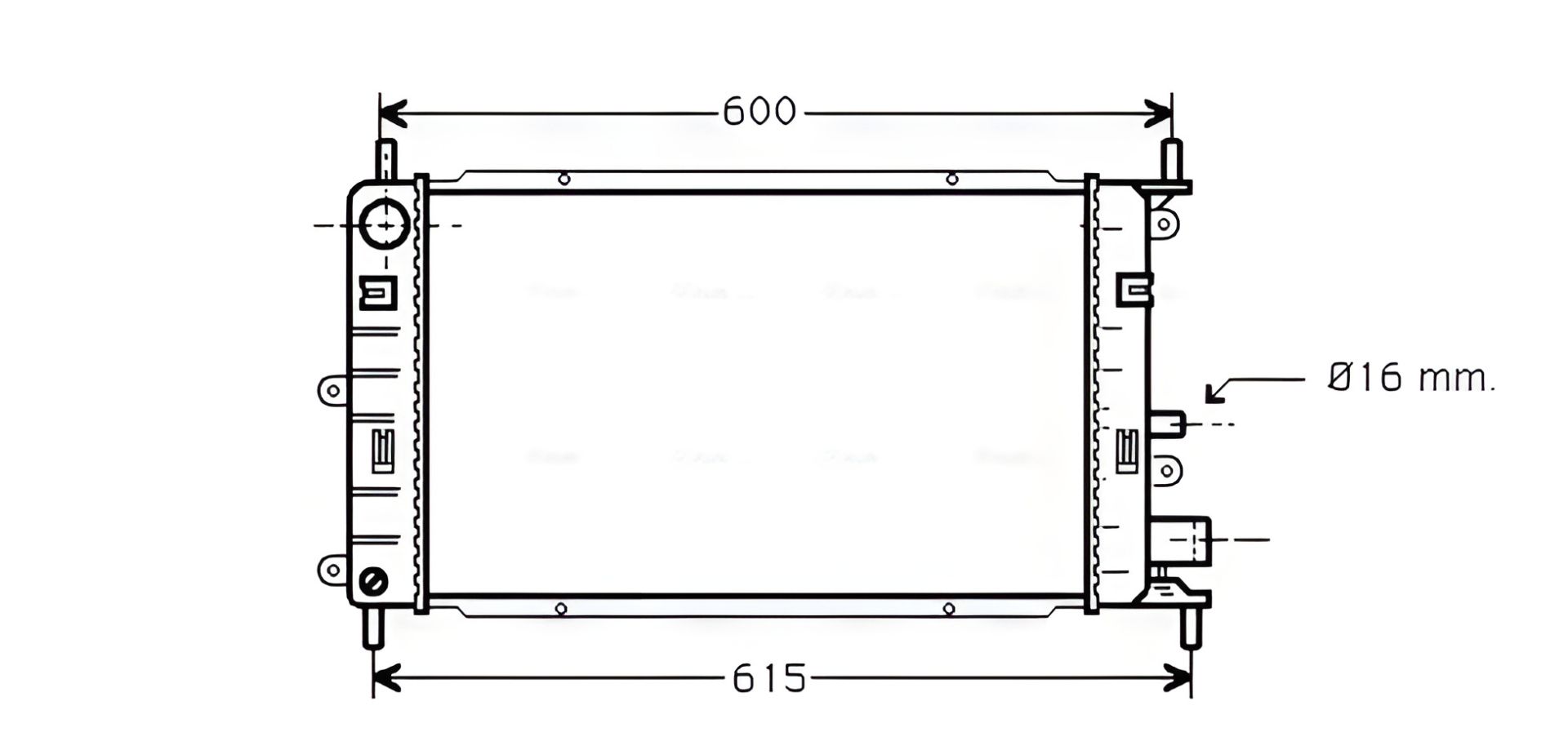 Радіатор охолодження FORD ORION, AVA COOLING (FD2150) Радіатор охолодження FORD ORION, AVA COOLING (FD2150)
