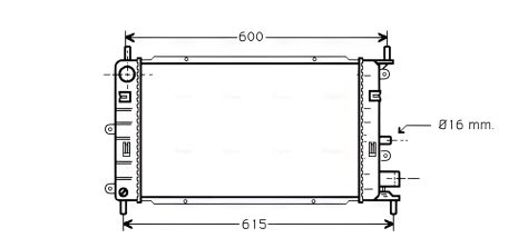 Радіатор для охолодження FORD ORION, AVA COOLING (FD2149) Радіатор для охолодження FORD ORION, AVA COOLING (FD2149)