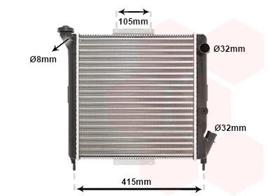 Радіатор охолодження 43002063 RENAULT, VAN WEZEL (43002063) Радіатор охолодження 43002063 RENAULT, VAN WEZEL (43002063)
