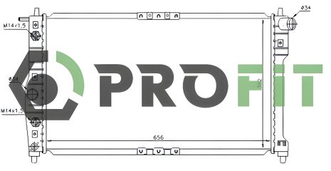 Радиатор охлаждения для DAEWOO NUBIRA, PROFIT (17400101)