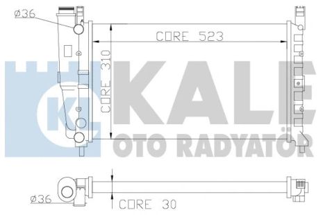 Радиатор охлаждения FIAT FIORINO, KALE OTO RADYATOR (342265) Радиатор охлаждения FIAT FIORINO, KALE OTO RADYATOR (342265)