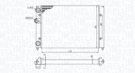 Радіатор охолодження VW POLO, MAGNETI MARELLI (350213187700) Радіатор охолодження VW POLO, MAGNETI MARELLI (350213187700)
