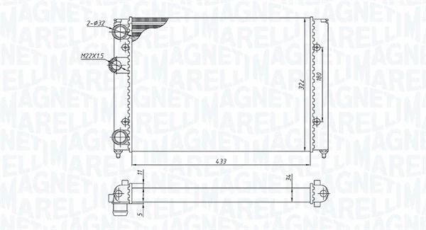 Радіатор охолодження VW POLO, MAGNETI MARELLI (350213187700) Радіатор охолодження VW POLO, MAGNETI MARELLI (350213187700)