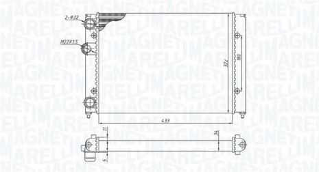 Радіатор охолодження VW POLO, MAGNETI MARELLI (350213187700) Радіатор охолодження VW POLO, MAGNETI MARELLI (350213187700)