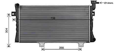 Система охлаждения радиатора для LADA NIVA, AVA COOLING (LA2024)