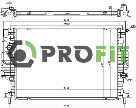 Радіатор охолодження SATURN 13145210, PROFIT (17400399) Радіатор охолодження SATURN 13145210, PROFIT (17400399)