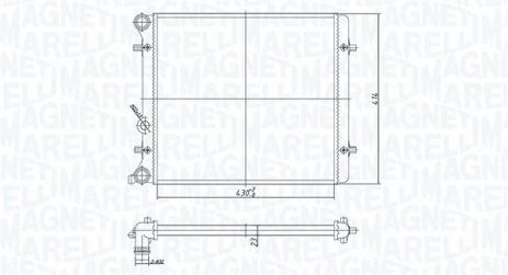 Радиатор охлаждения SEAT TOLEDO, VW BORA, MAGNETI MARELLI (350213166700) Радиатор охлаждения SEAT TOLEDO, VW BORA, MAGNETI MARELLI (350213166700)
