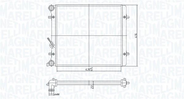 Радиатор охлаждения SEAT TOLEDO, VW BORA, MAGNETI MARELLI (350213166700) Радиатор охлаждения SEAT TOLEDO, VW BORA, MAGNETI MARELLI (350213166700)