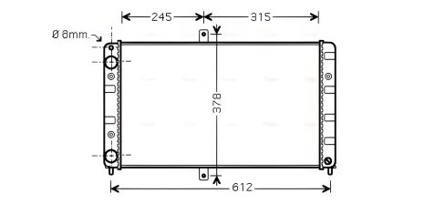 LADA 110 радіатор охолодження, AVA COOLING (LA2016) LADA 110 радіатор охолодження, AVA COOLING (LA2016)