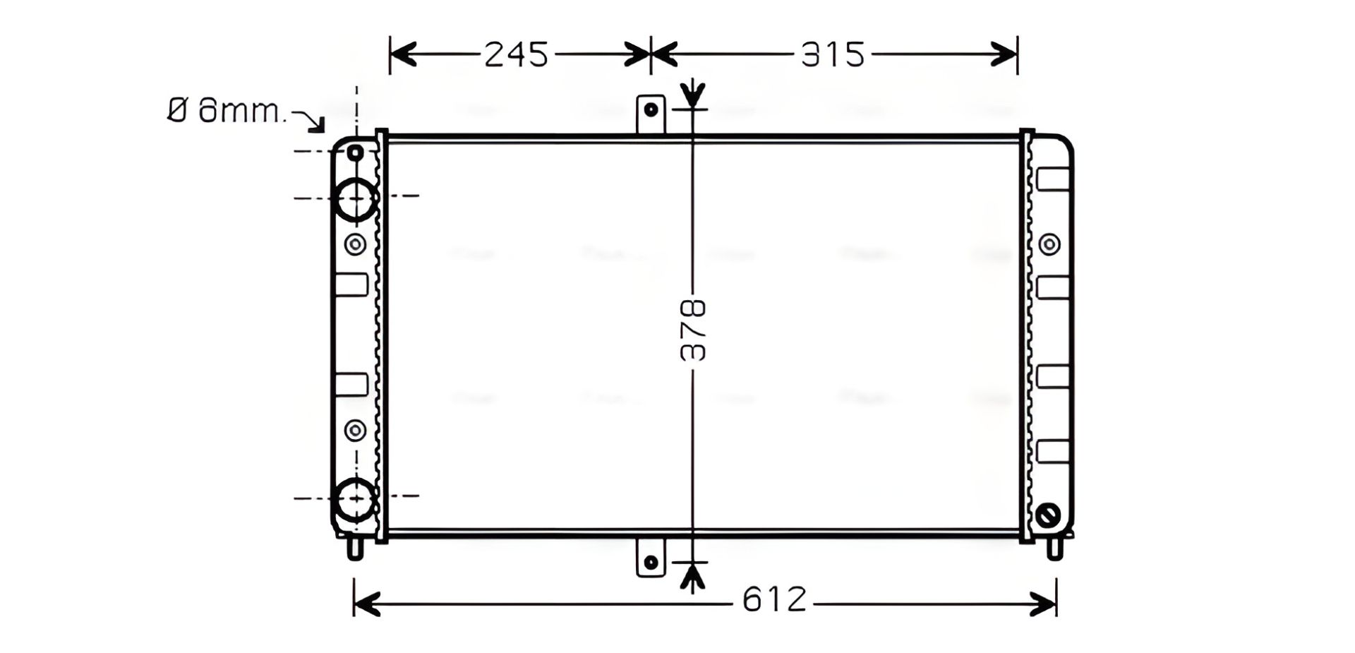 LADA 110 радіатор охолодження, AVA COOLING (LA2016) LADA 110 радіатор охолодження, AVA COOLING (LA2016)