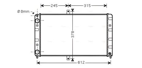 LADA 110 радіатор охолодження, AVA COOLING (LA2016) LADA 110 радіатор охолодження, AVA COOLING (LA2016)