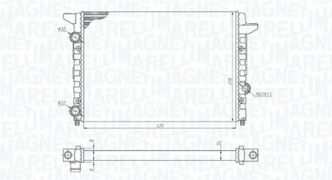 Радіатор охолодження VW PASSAT, MAGNETI MARELLI (350213185400) Радіатор охолодження VW PASSAT, MAGNETI MARELLI (350213185400)