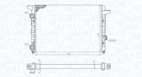 Радіатор охолодження VW PASSAT, MAGNETI MARELLI (350213185400) Радіатор охолодження VW PASSAT, MAGNETI MARELLI (350213185400)