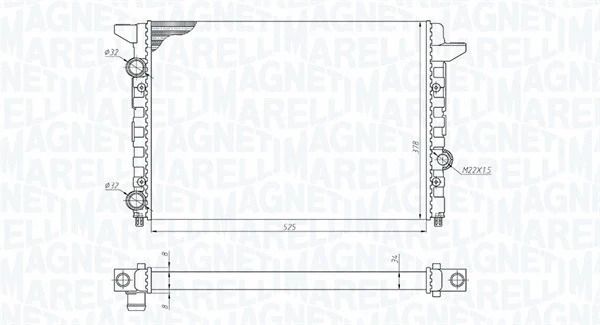 Радіатор охолодження VW PASSAT, MAGNETI MARELLI (350213185400) Радіатор охолодження VW PASSAT, MAGNETI MARELLI (350213185400)
