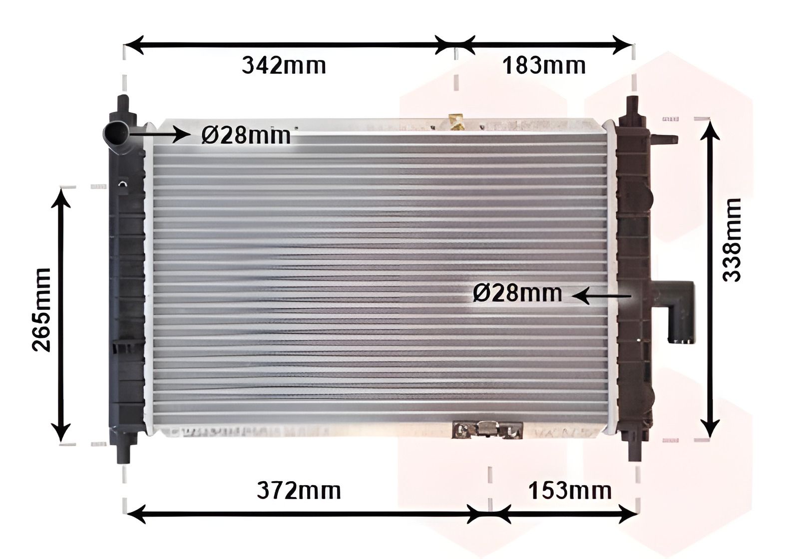 Радіатор охолодження DAEWOO MATIZ, VAN WEZEL (81002046) для ефективного охолодження Радіатор охолодження DAEWOO MATIZ, VAN WEZEL (81002046) для ефективного охолодження