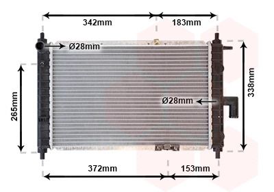 Радіатор охолодження DAEWOO MATIZ, VAN WEZEL (81002046) Радіатор охолодження DAEWOO MATIZ, VAN WEZEL (81002046)