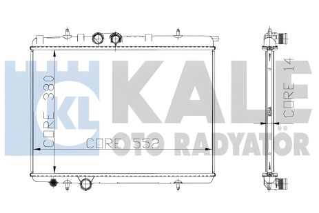 Радиатор охлаждения PEUGEOT 2008, CITROËN BERLINGO, KALE OTO RADYATOR (216699) оригинальный